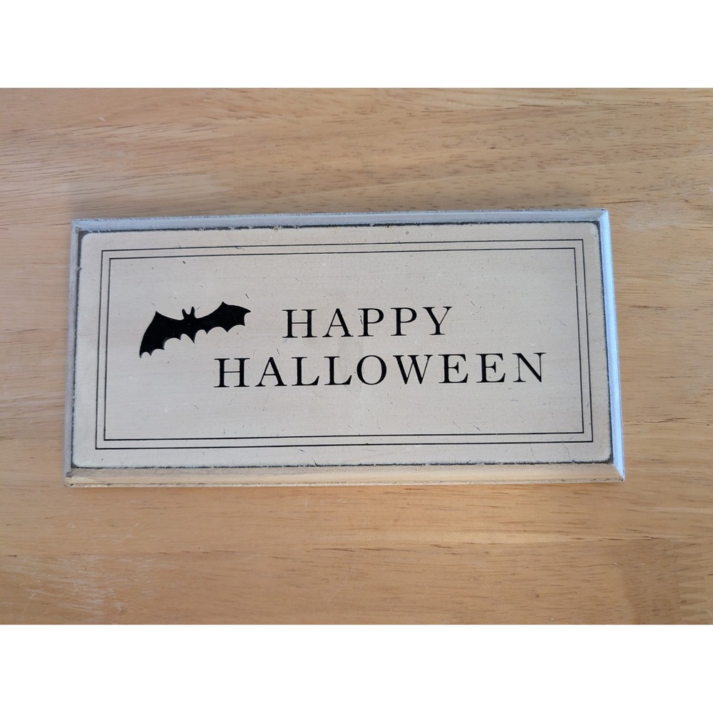 Halloween Decor Set Happy Halloween Wood Sign & American Greetings Pet Cards - Picture 2 of 6